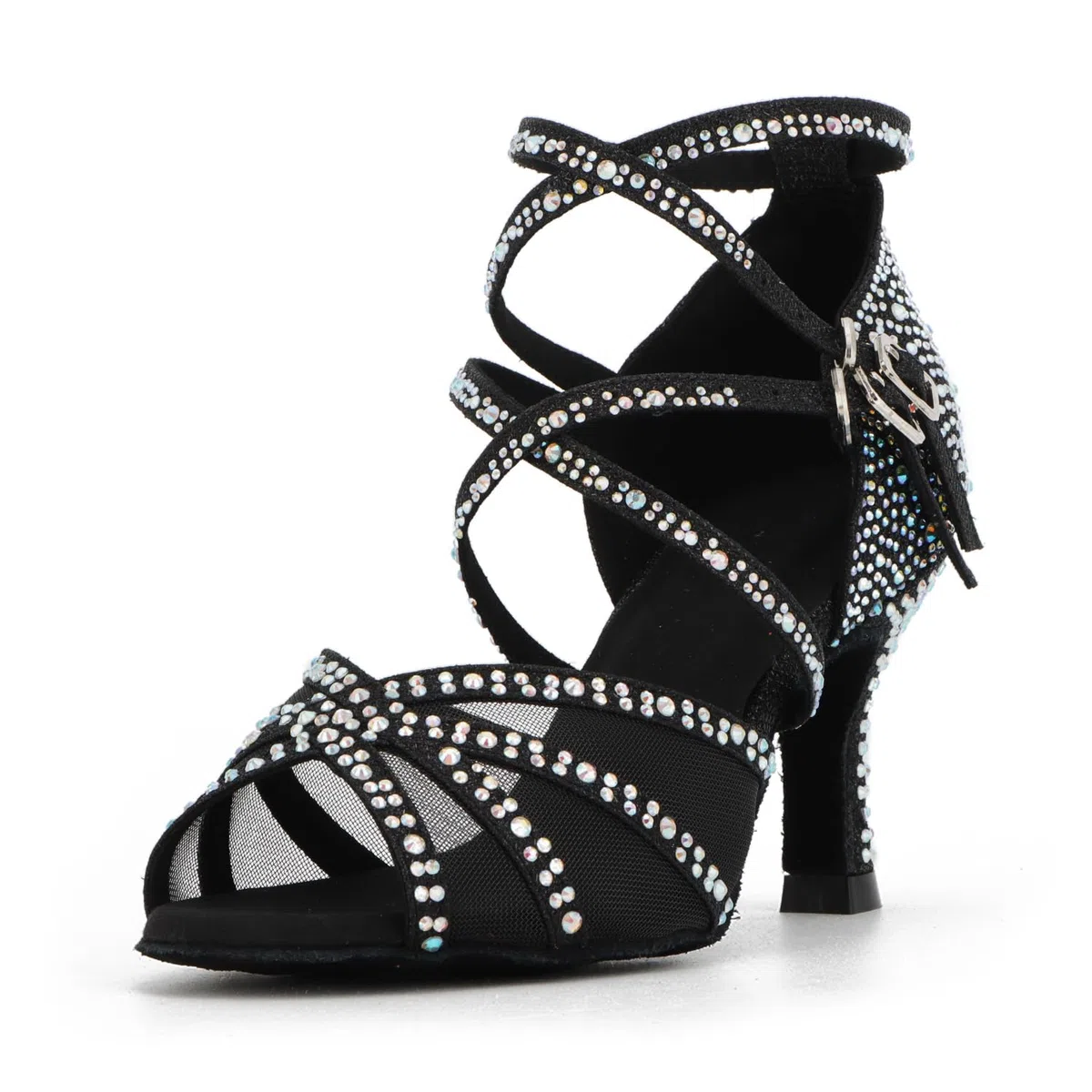 Scarpe da Ballo Latino Salsa con Strass Donna Scarpe da Ballo da Sala Tango Kizomba Bachata Danze al Coperto 1057-2