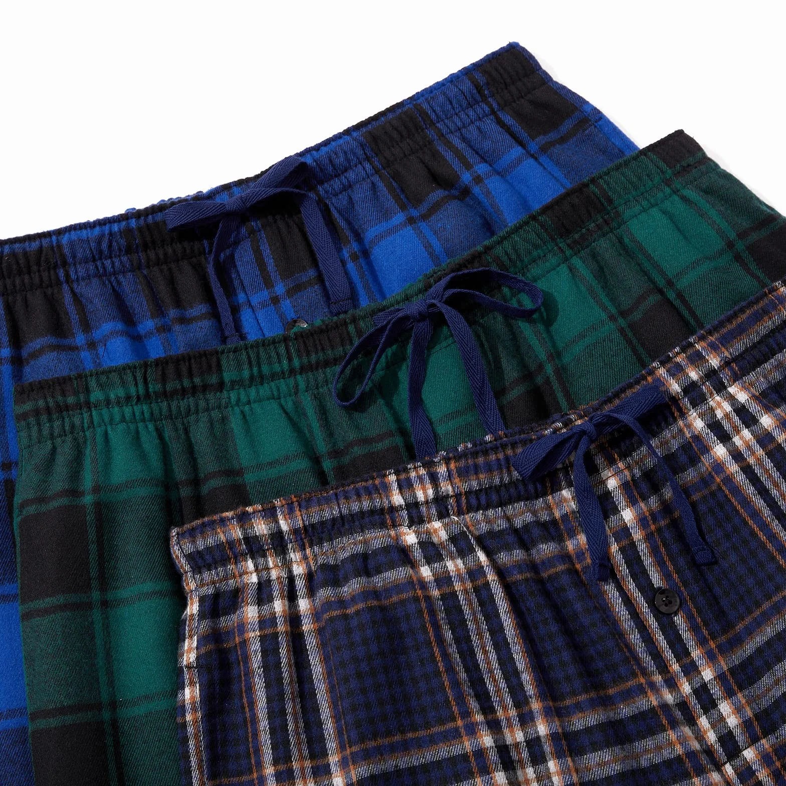 Pantaloni del pigiama da uomo in flanella di cotone con tasche laterali e coulisse, pantaloni da notte lunghi e rilassanti per la casa
