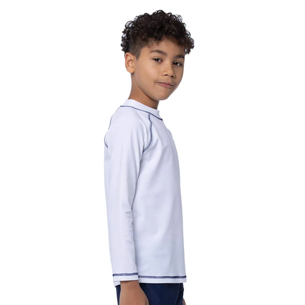 Rash Guard Bambino Maglia Nuoto Protezione Solare con Maniche Lunga Costume da Bagno per Ragazzi Asciugatura Rapida 4-14 Anni