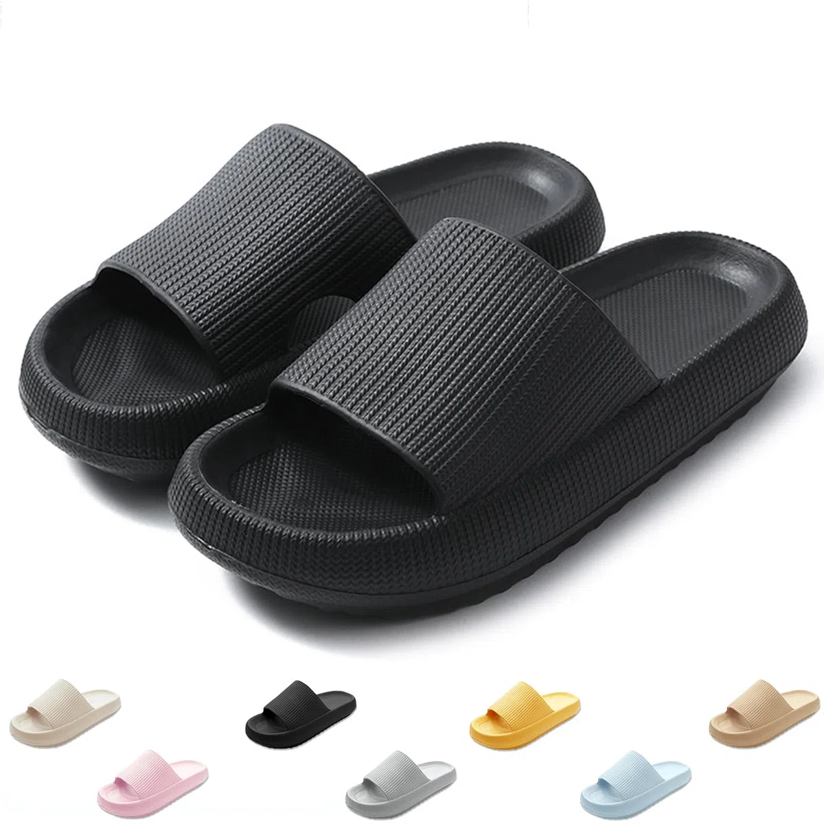 QJJQ Ciabatte Donna Uomo Comode Slide Nuvole Ultra Morbide Casa Pantofole Sandalo Estive Antiscivolo da Mare Spiaggia Piscina