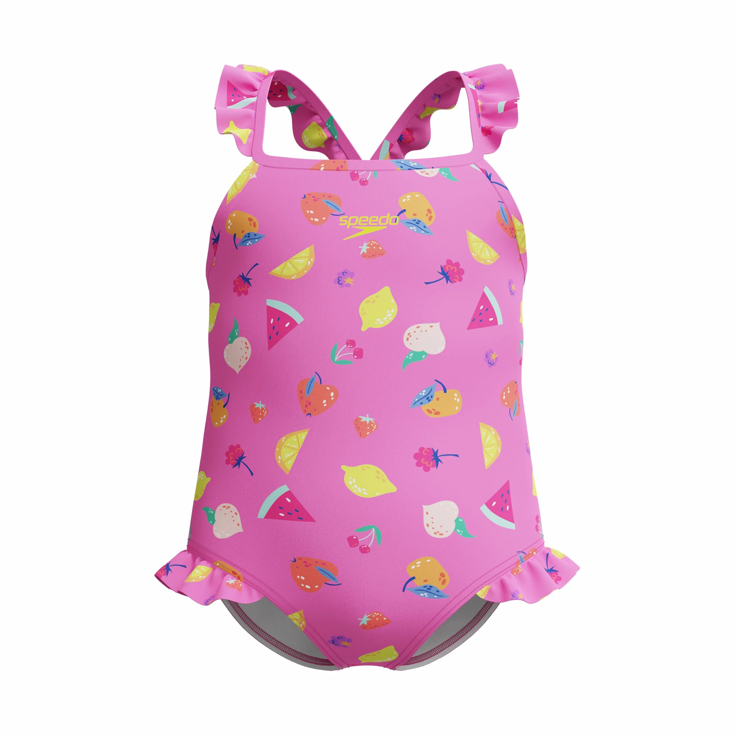 Speedo Frill Thinstrap One Piece Costume da Bagno Bambine e Ragazze