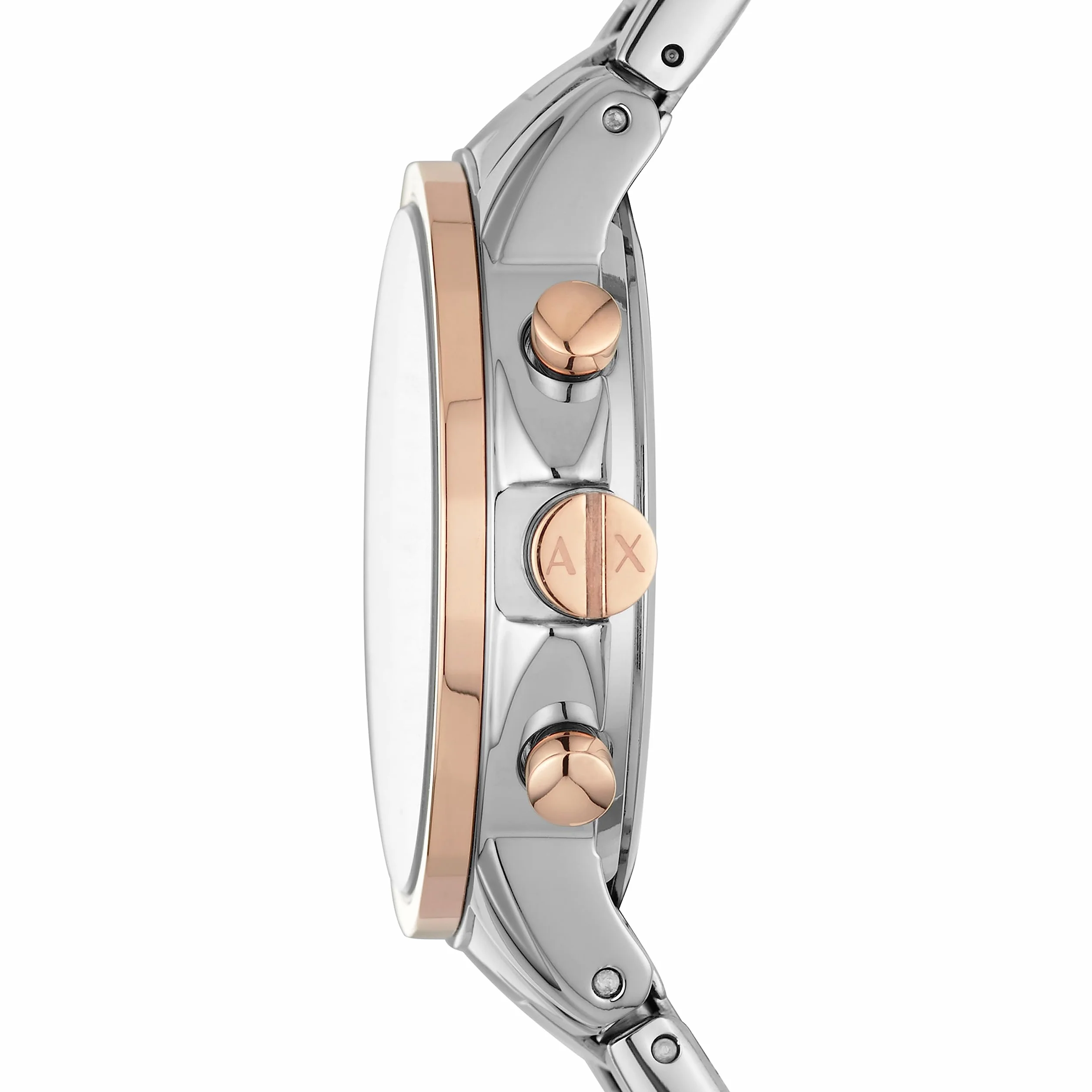 Armani Exchange Orologio da donna, Movimento cronografo al quarzo e cassa da 36 mm con cinturino in acciaio inossidabile