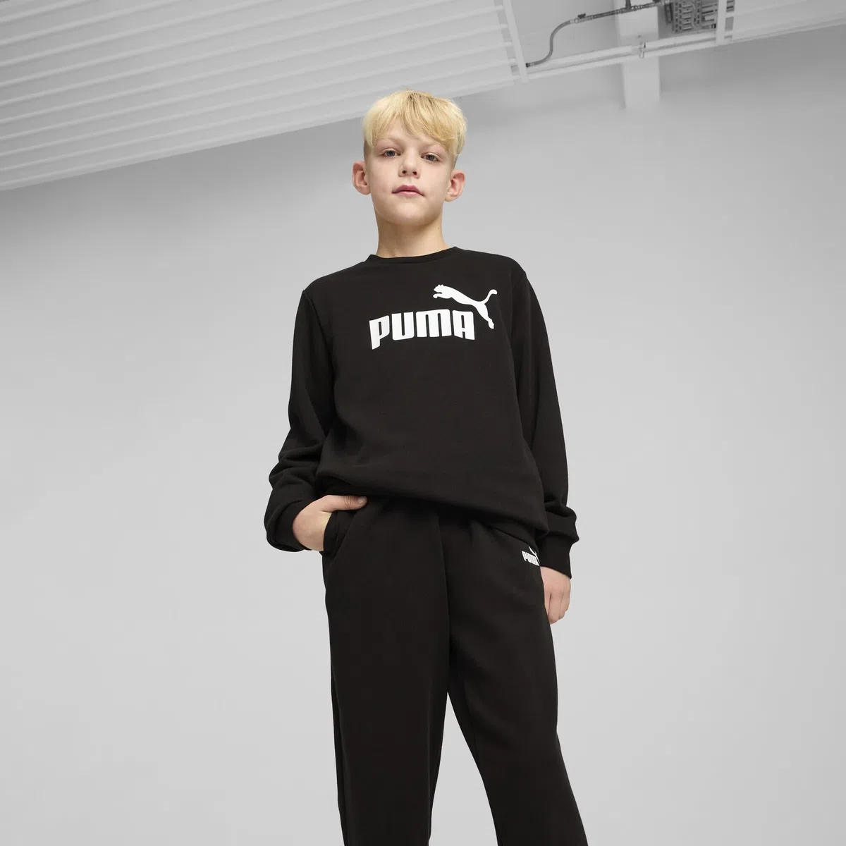 PUMA Ess No.1 Logo Crew Sweat Suit Tr B Abiti lavorati a maglia Bambini e ragazzi (Pacco da 1)