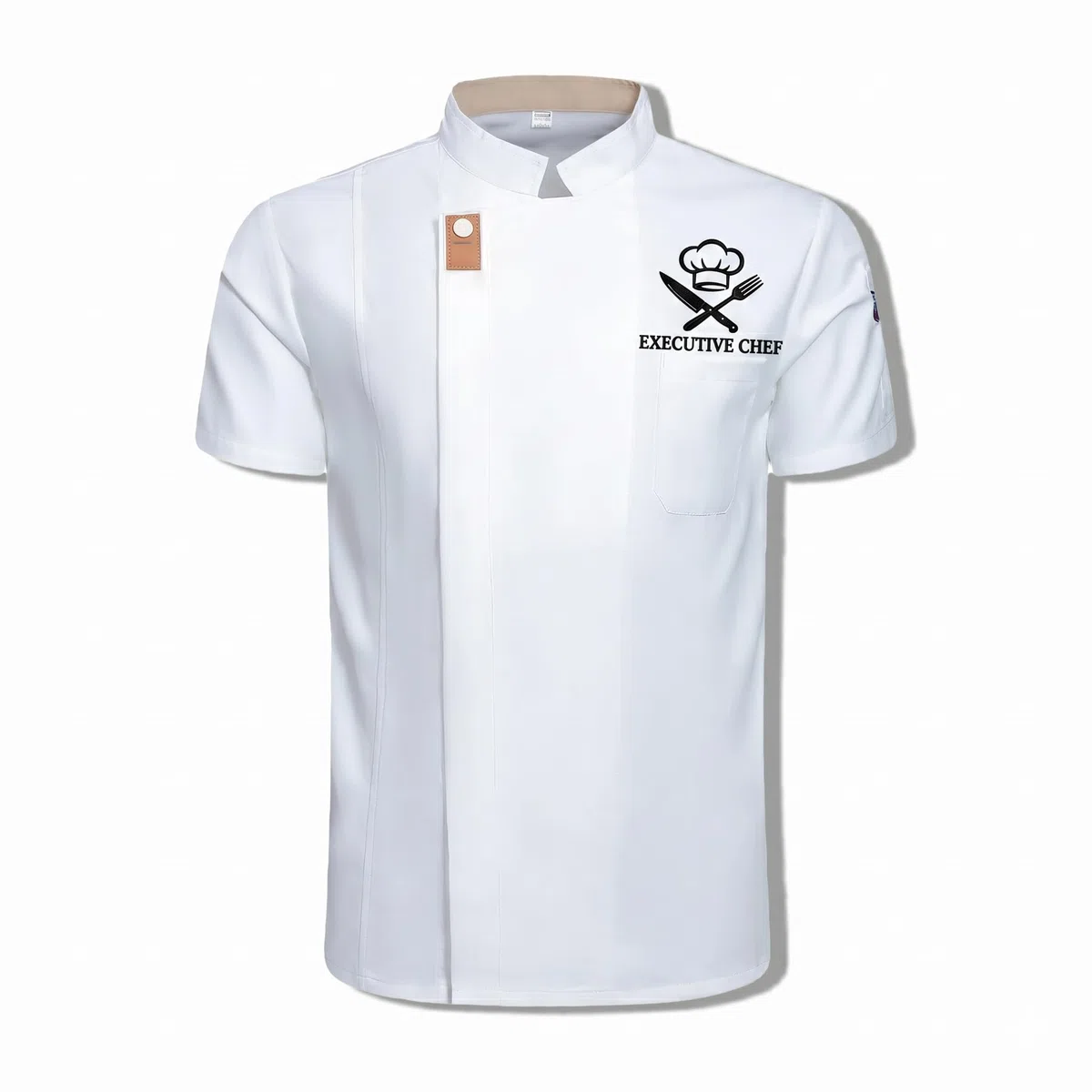 Generico Giacca Cuoco Personalizzata Manica Corta Uomo Donna con Nome e Logo, Giacca Chef Professionale Traspirante, Divisa da Cucina Personalizzabile