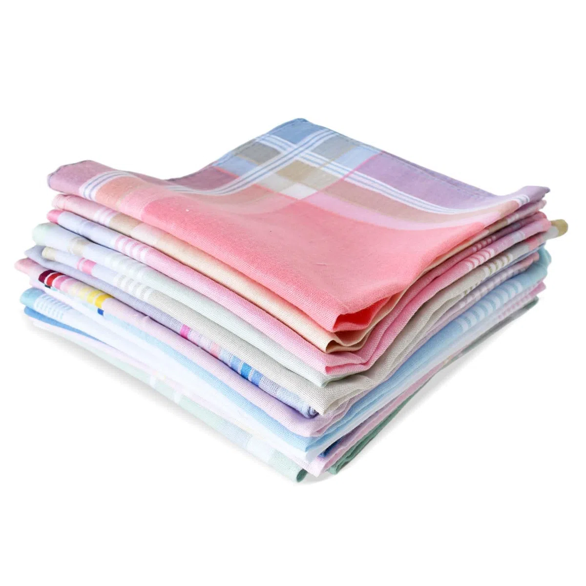 15 Fazzoletti di Stoffa in Cotone 100% - Morbidi e Assorbenti, 29x29 cm - Fazzoletti Riutilizzabili Ecologici per Viso e Naso, Ideali per Pelli Sensibili, Viaggio e Regalo