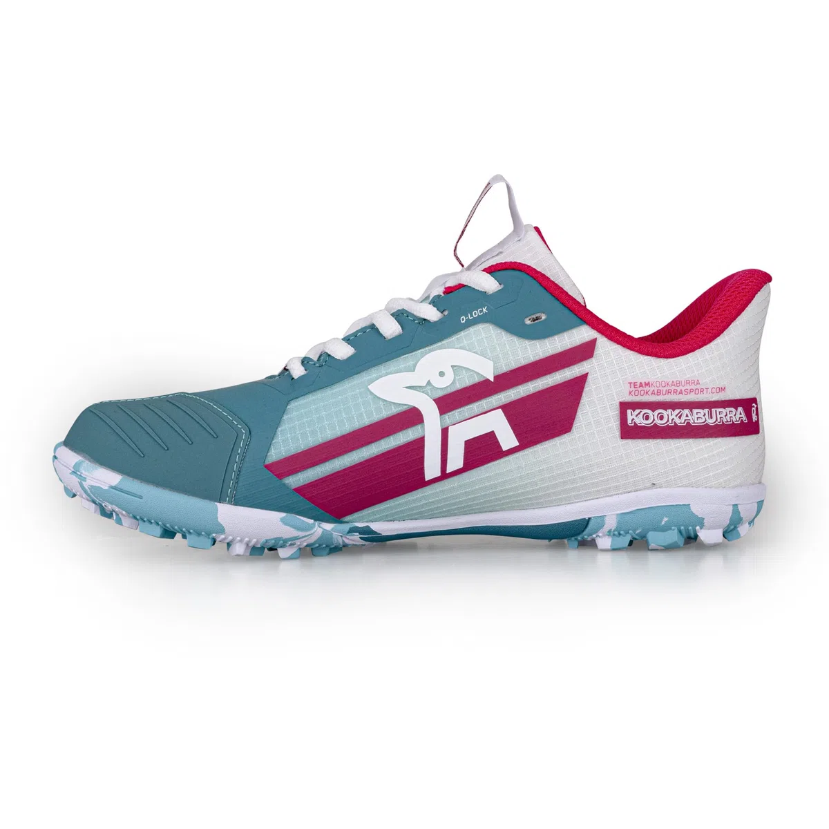 Kookaburra Kookaburra Orbit Junior Hockey Shoe |Mint/Pink Scarpa da hockeyUnisex - Bambini e Ragazzi