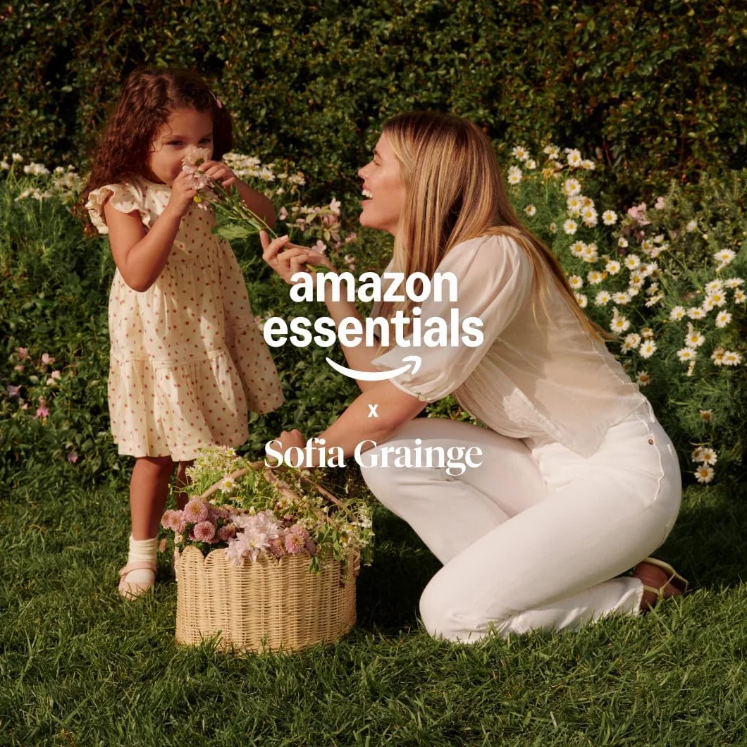 Amazon Essentials x Sofia Grainge Tutina Senza Maniche in Tessuto Bimba