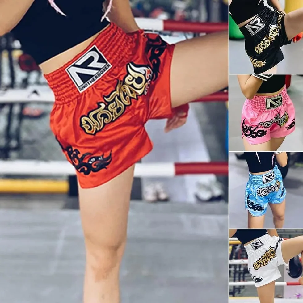 Pantaloncini da boxe, da trekking, kickboxing, muay thai, palestra, boxe, per uomini e donne, di lusso, per MMA
