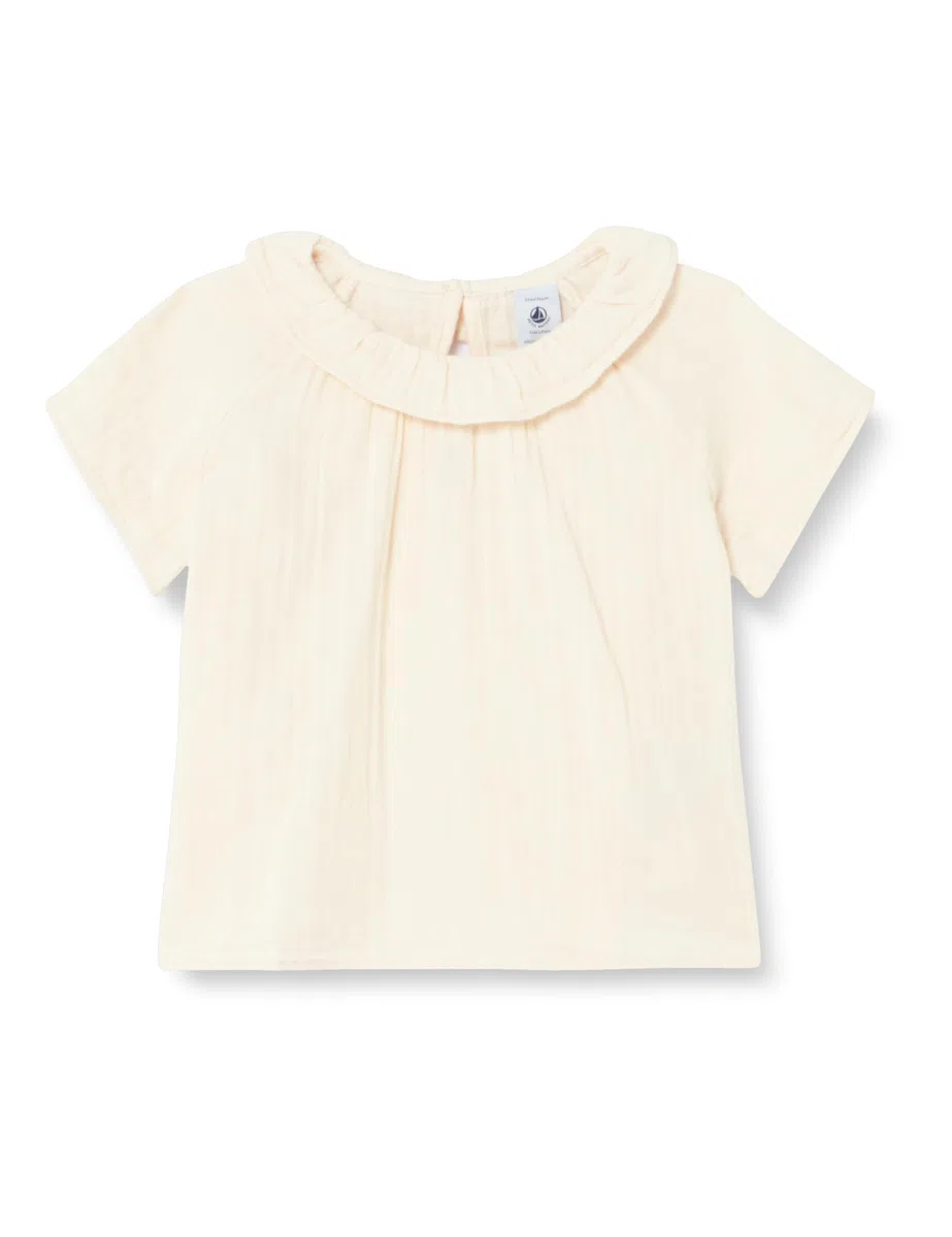 Petit Bateau Camicetta a Maniche Corte Bimba