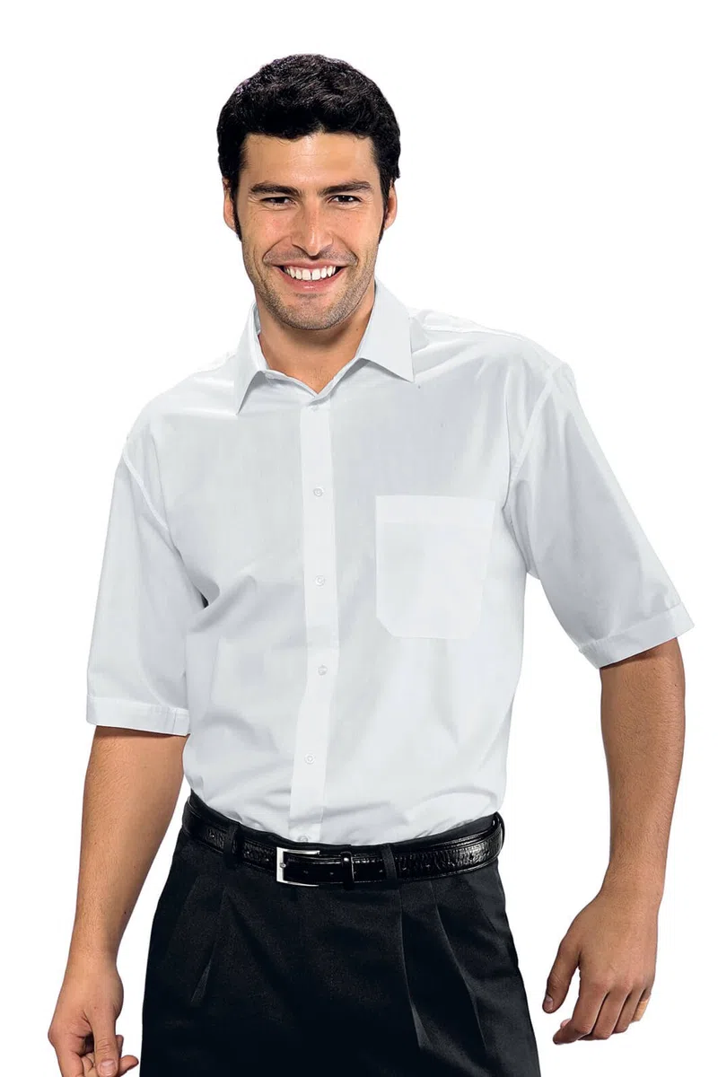 Isacco 062100 Uomo Camicia, Taglia S, Bianco