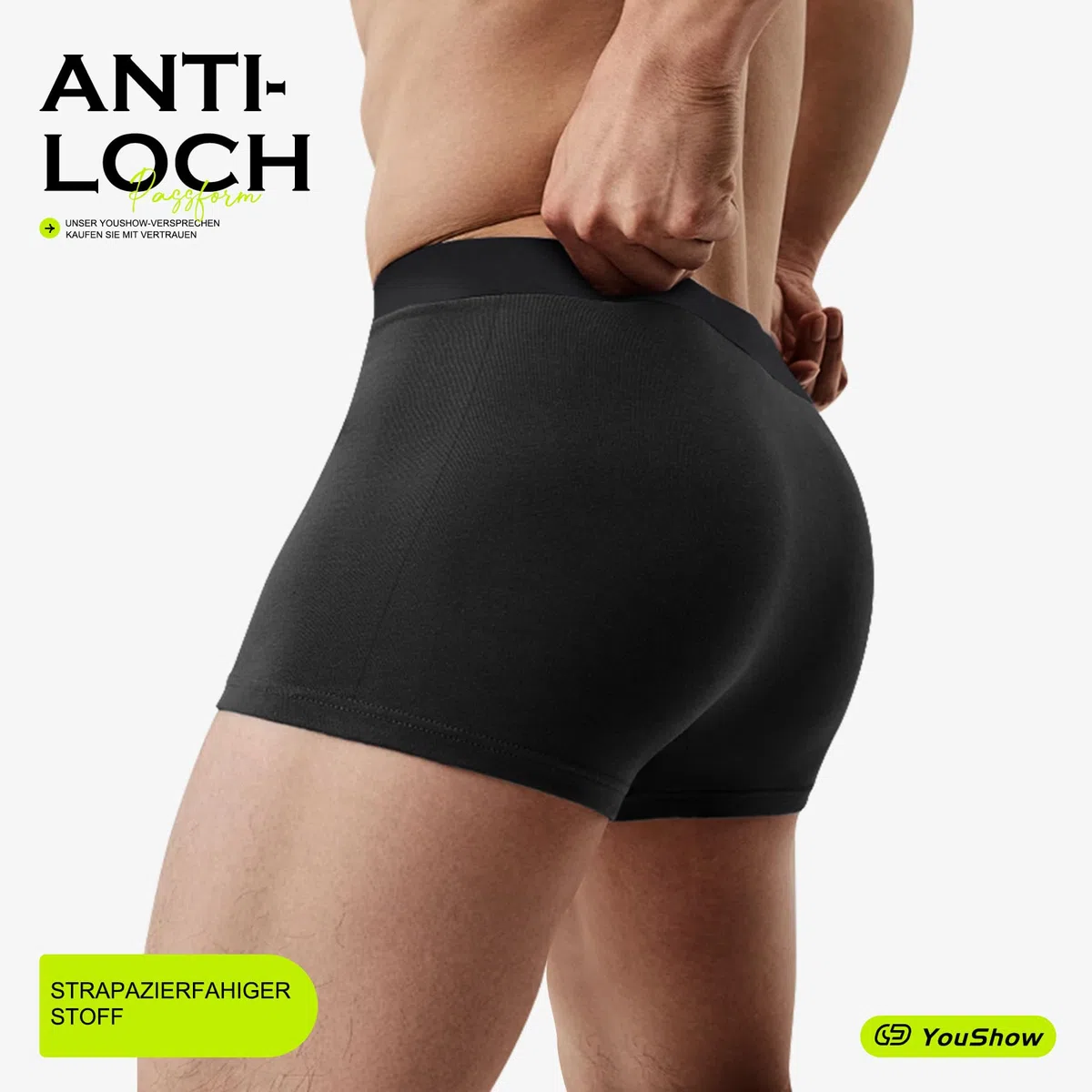 YouShow Boxer Uomo Cotone, Confezione da 6/12 Pezzi, Mutande Uomo Intimo, Elasticizzato, Confortevoli, privi di Etichette Che graffiano