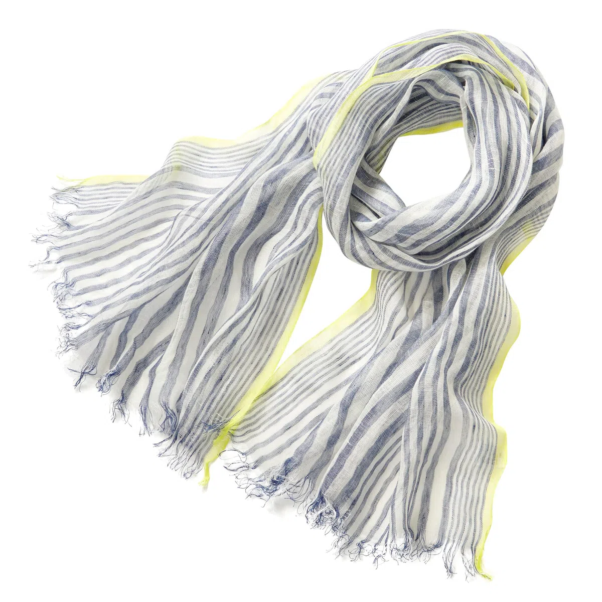 Sciarpa Di Lino Due Righe Colorate Foulard Donna Pashmina Uomo Lunga Primavera Estate
