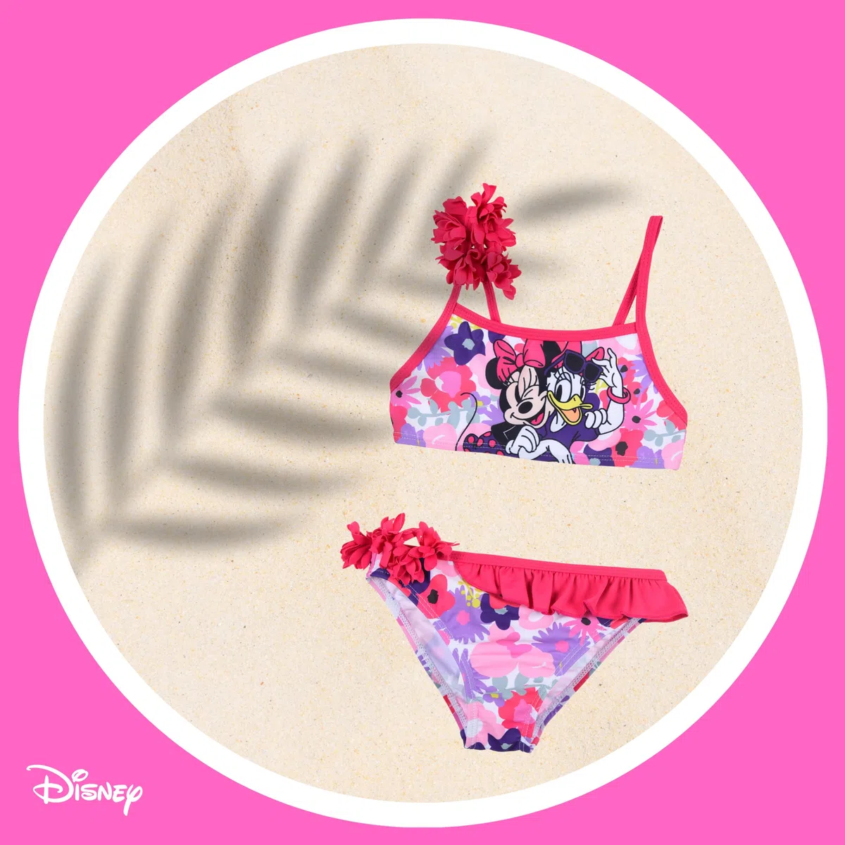 Disney Minnie Mouse e Daisy Bikini per Bambine, Costume da Bagno Estivo Due Pezzi per Bambina, Taglia 6 Anni | Rosa