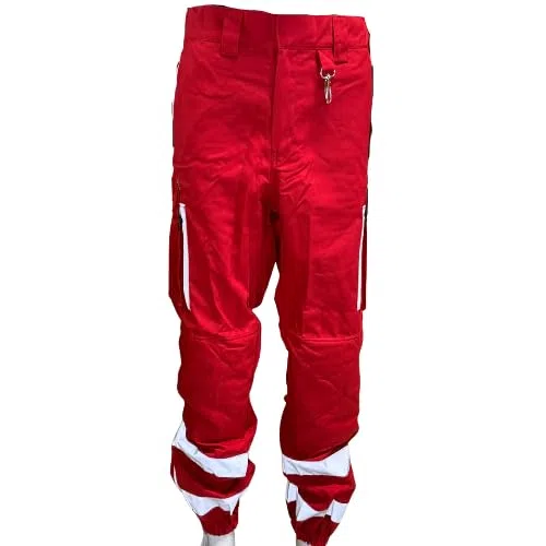 Generico Completo Operativo Croce Rossa Italiana - Divisa Tecnica Regular Fit: Sahariana Multitasche e Pantalone Professionale con Bande Riflettenti