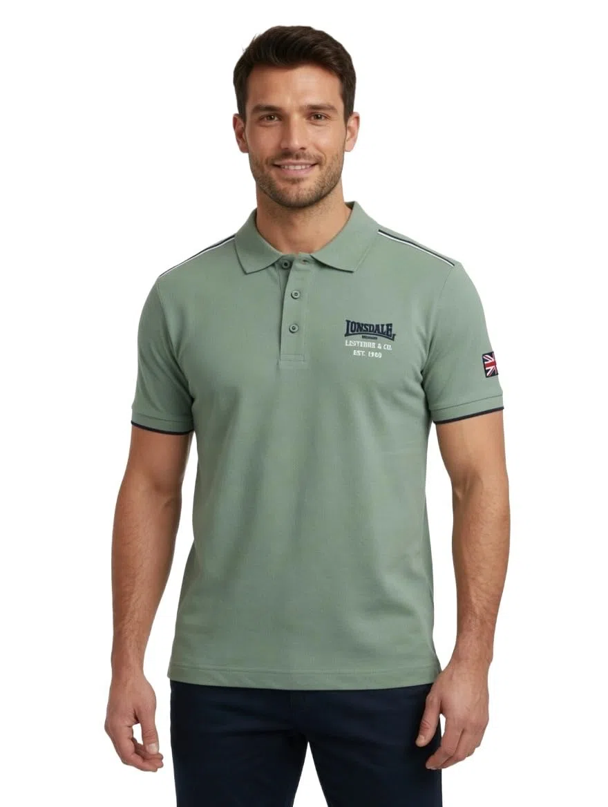 Lonsdale Polo Uomo Piquet Slim Fit Moda