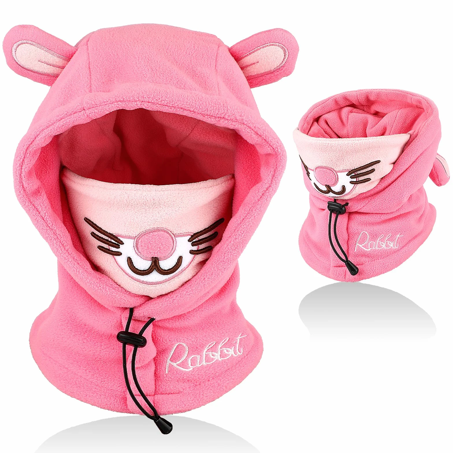 Passamontagna Invernale in Pile Termico Bambini 2-12Anni, Maschera da Sci Multifunzionale Antivento Regolabile, Berretti Cappello in Pile Caldo Cappuccio Scaldacollo Sciarpa per Ragazzi Ragazze