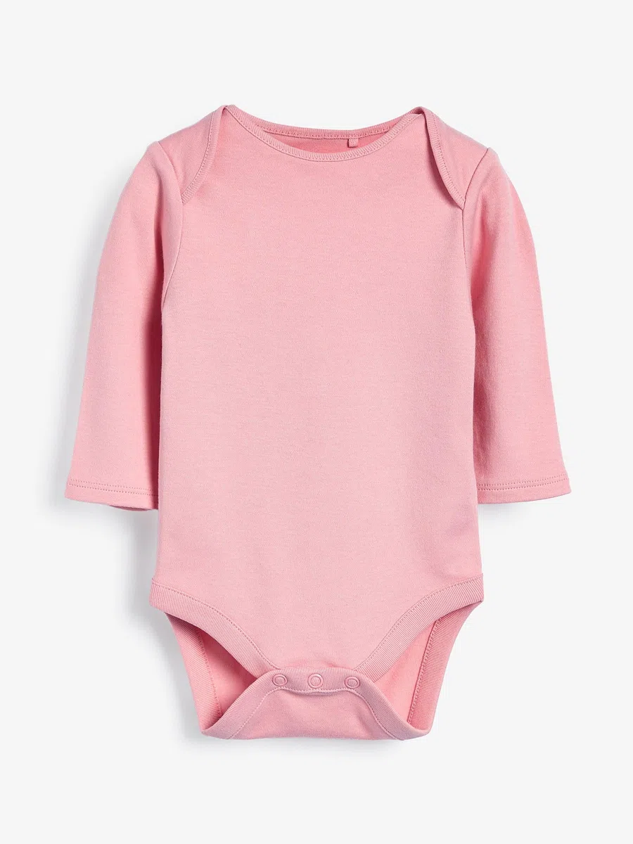 NEXT Bambina Confezione da 5 body basic per neonati a maniche lunghe in 100% cotone