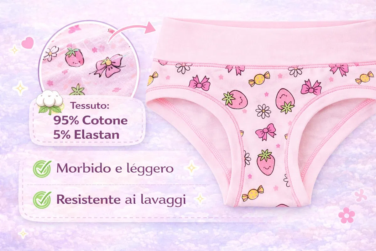 Ellepi Slip Mutande Cotone, Bambina e Ragazza