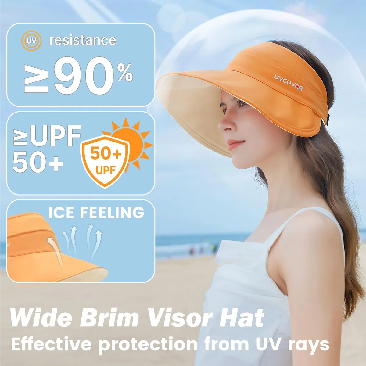 Cappello Pescatore Donna Estivo, Moda Cappello da Sole Cotone a Tesa Larga Pieghevole, UV Protezione Cappellino a Secchiello Bucket Hat da Esterno per Spiaggia All'aperto Trekking