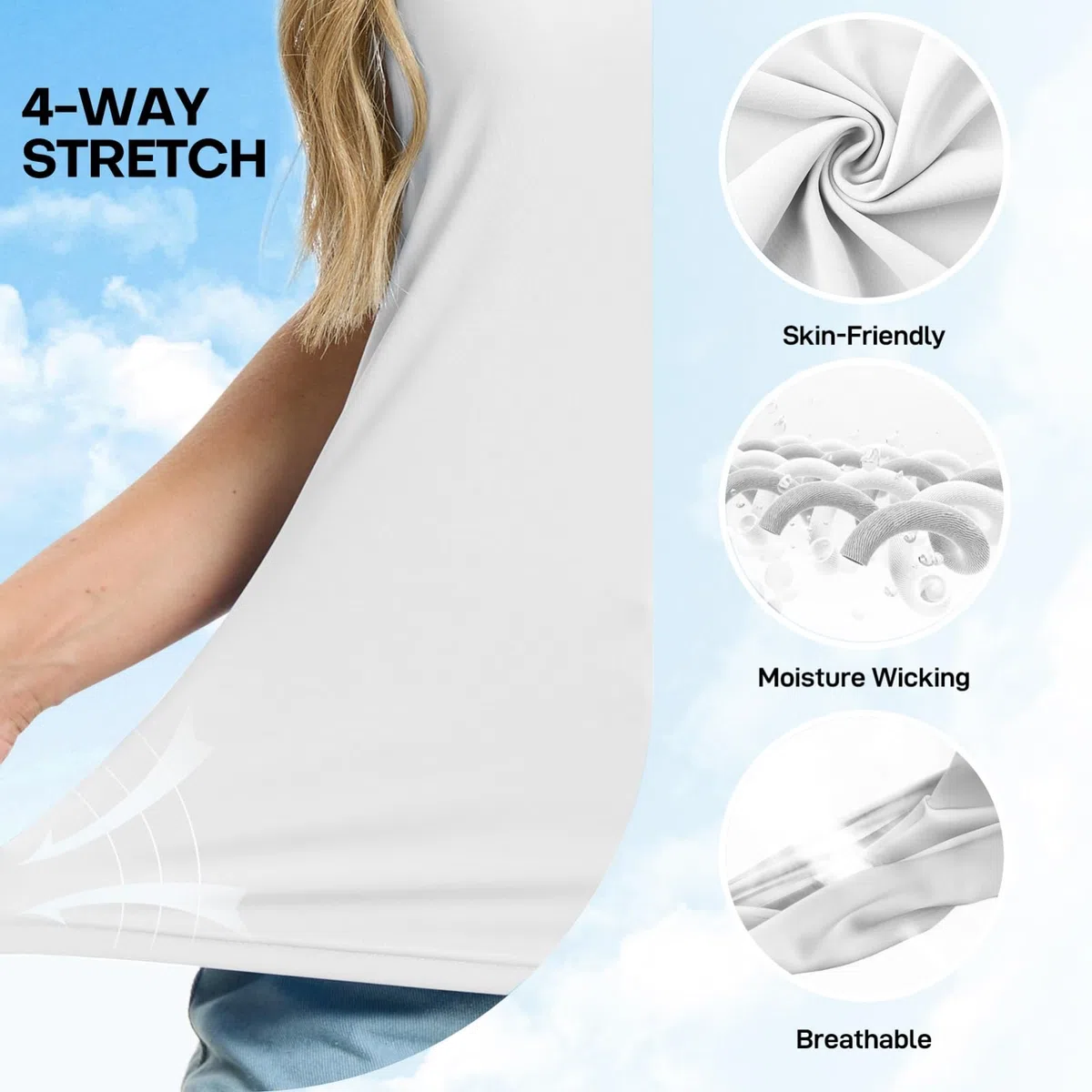 Polo da donna Golf Tennis Top UPF 50+ Manica Corta Asciugatura Rapida UV Shirt V-Neck Sport T Shirt