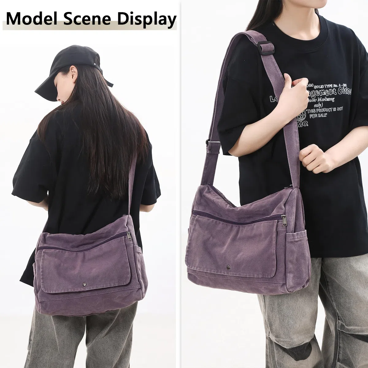 X SIM FITNESSX Borsa a tracolla in tela unisex Messenger Bag in tessuto Oxford per tutti i giorni, ufficio e viaggi