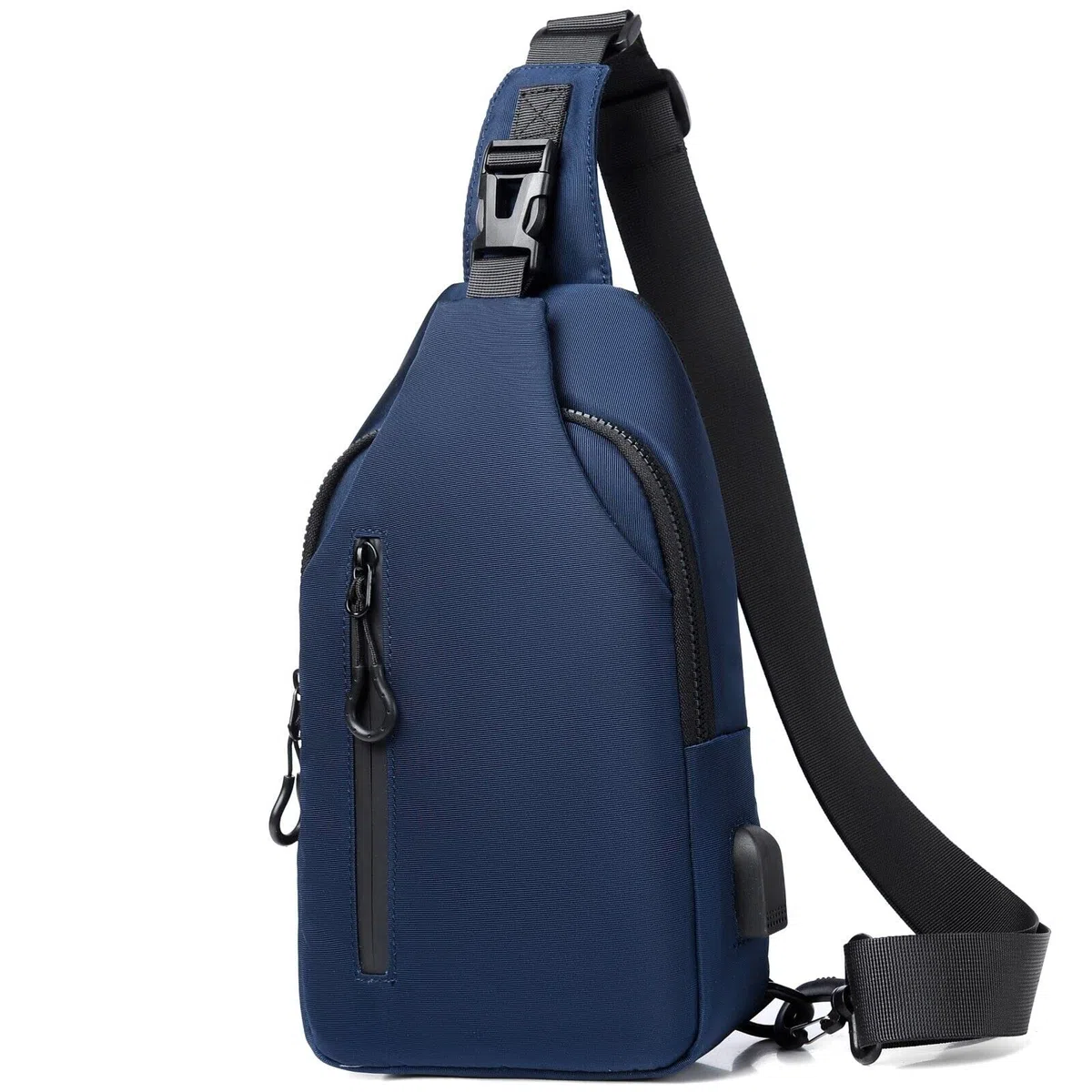 Mixroom - Monospalla Borsa Uomo Zaino Zainetto borsello a Tracolla Petto Porta USB Z26