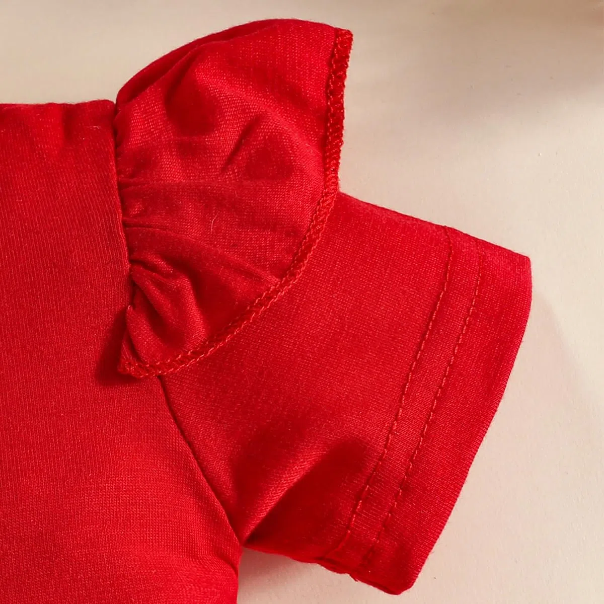 Neonata Bambina Gonne Set Estivo Manica Corta con Stampa a Cuore Top + Regolabile Bretelle Abito + Fascia per Capelli Abiti 3Pcs Completo
