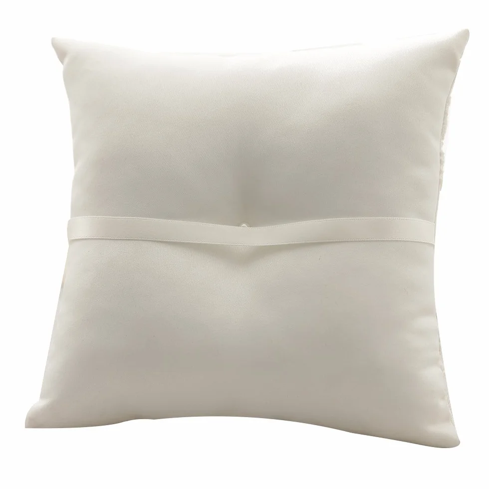 Awtlife, cuscino portafedi, con pizzo e perle d'avorio, da 21 cm