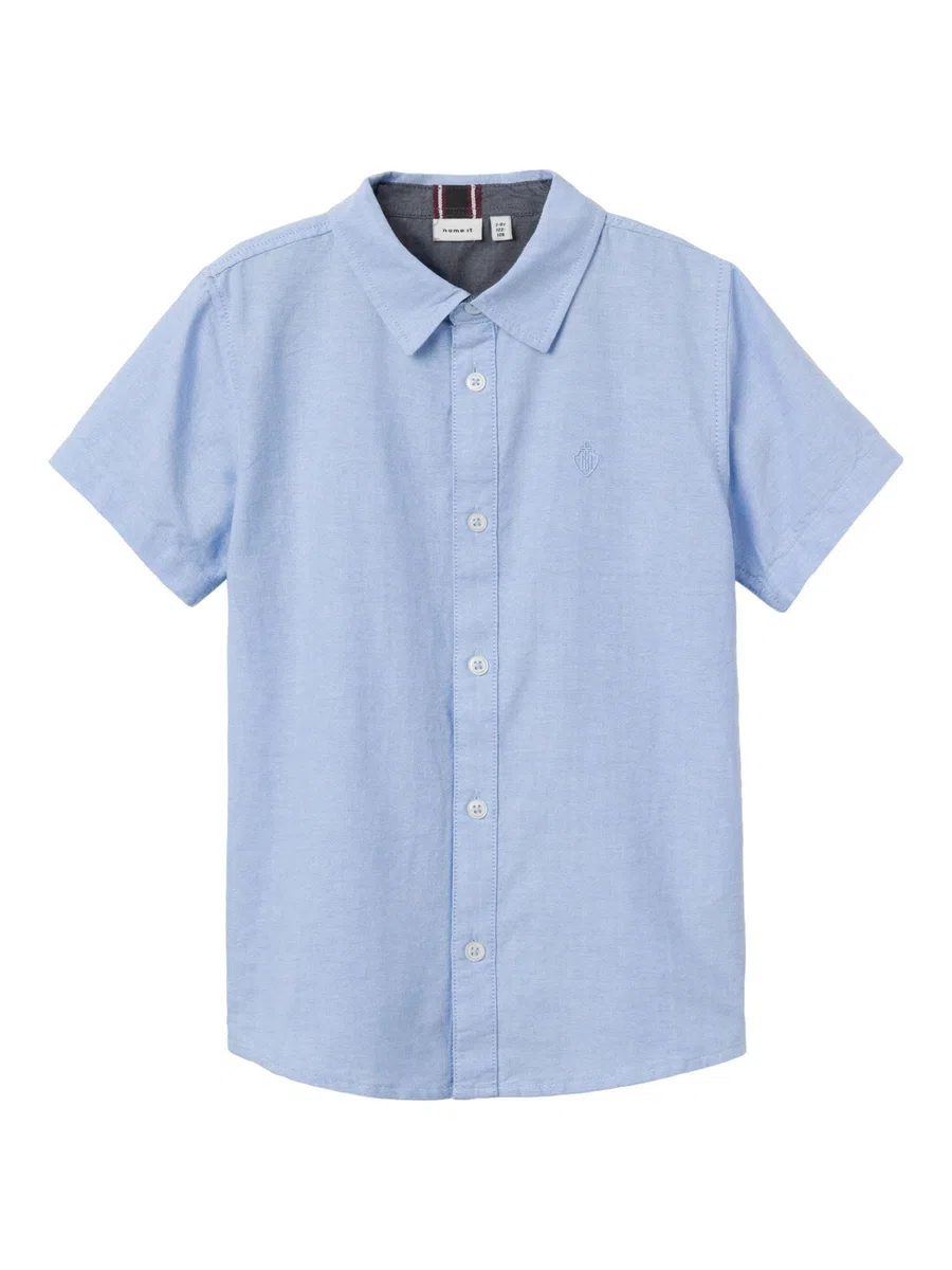 Name It Nkmnewsa SS Shirt Noos Camicia, Campanula, 116 cm Bambini e Ragazzi