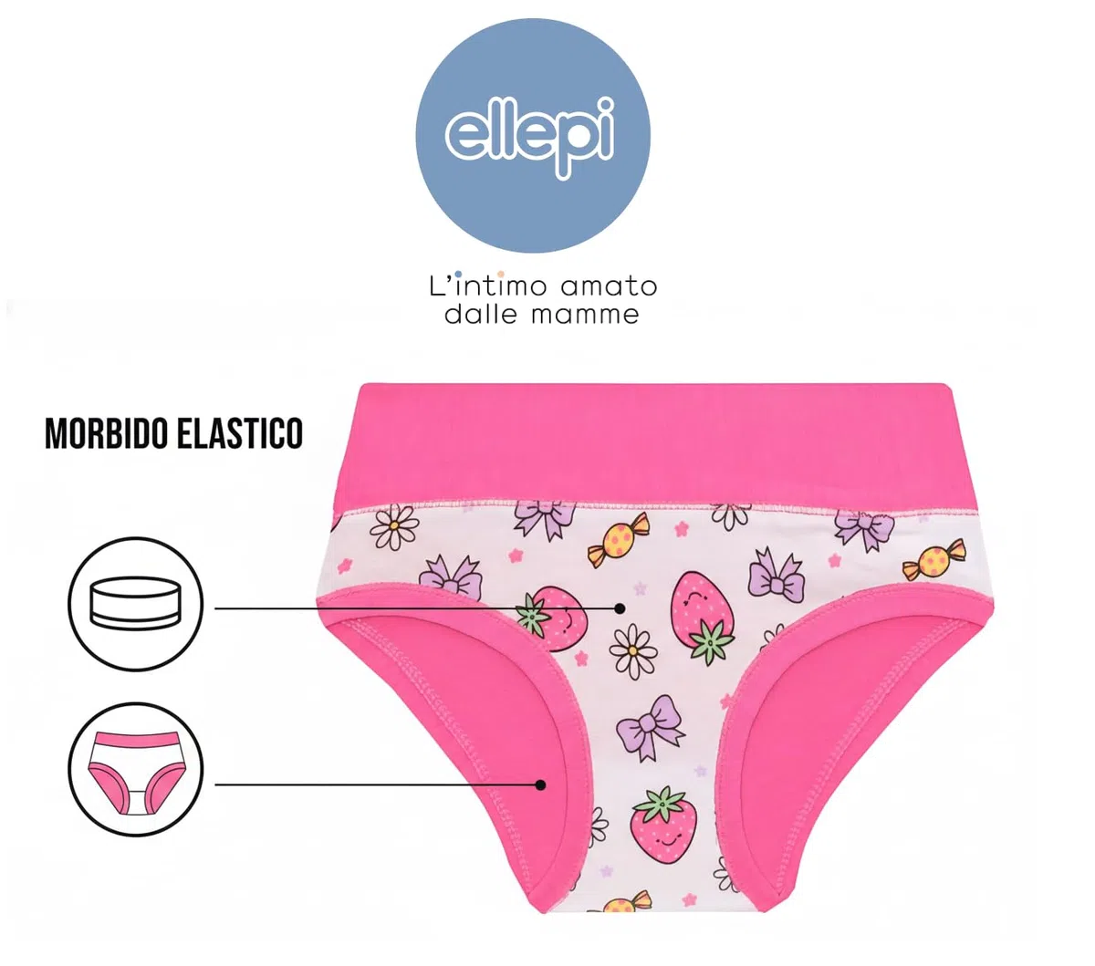 Ellepi Slip Mutande Cotone, Bambina e Ragazza