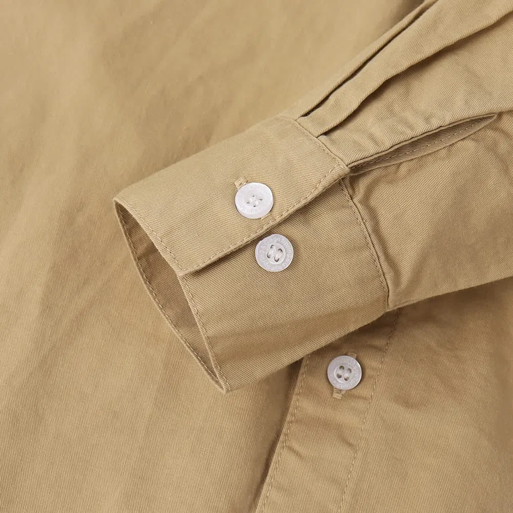 Spring&Gege Ragazzi Camicia a Manica Lunga in Twill di Cotone con Bottoni per Bambini (5-14 Anni)