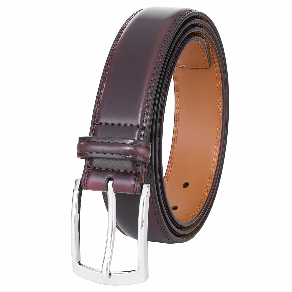 VRLEGEND Cintura Uomo Cinture per Abiti Vestito Elegante Lavoro Cinta Pelle 3.5CM,Regali da Uomo