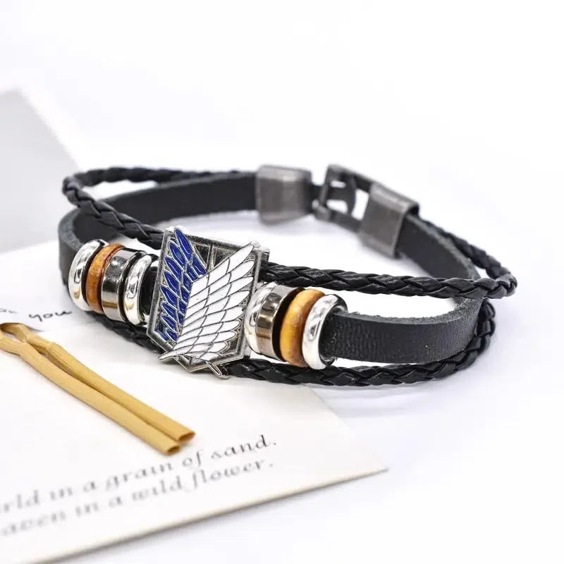 Anime Attack Attacco dei giganti bracciale braccialetto Ali della libertà V2