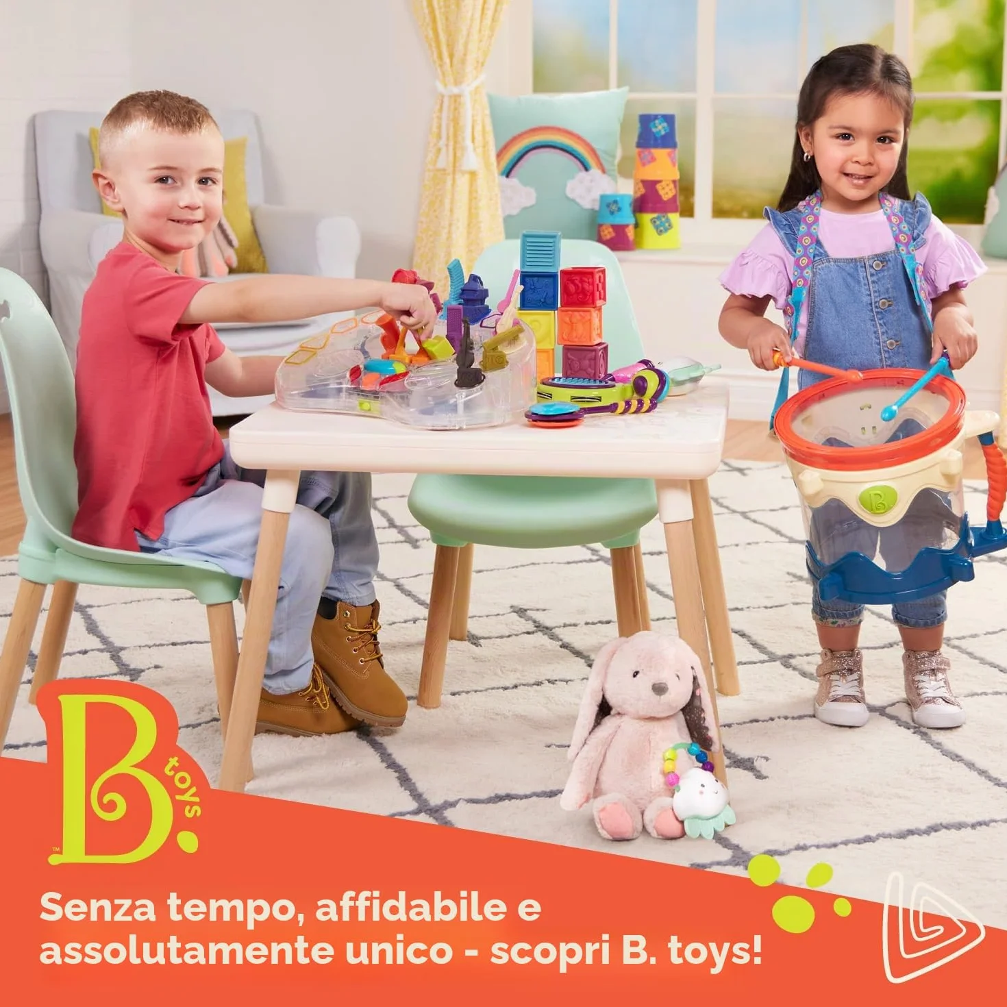 B. toys - Sul Gogo - Woofer - Giocattolo cavalcabile - Valigia cavalcabile - Valigie per bambini - Spazio di archiviazione per il viaggio - 2 anni +