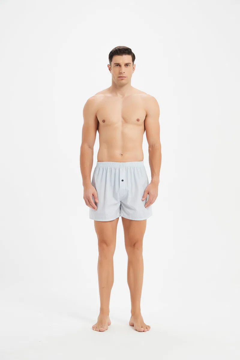 JupiterSecret Boxer Uomo Cotone Intrecciato Mutande Uomo a Quadri Classici Boxer Americani Uomo 6 o 10 Pezzi con Bottone