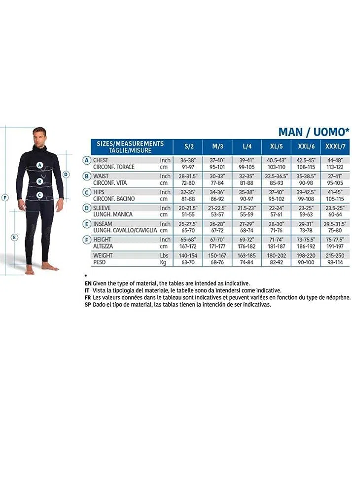 Omer Holo Pantaloni Pietra 5 Millimetri Neoprene Nylon Unisex Adulto Immersione Grigi