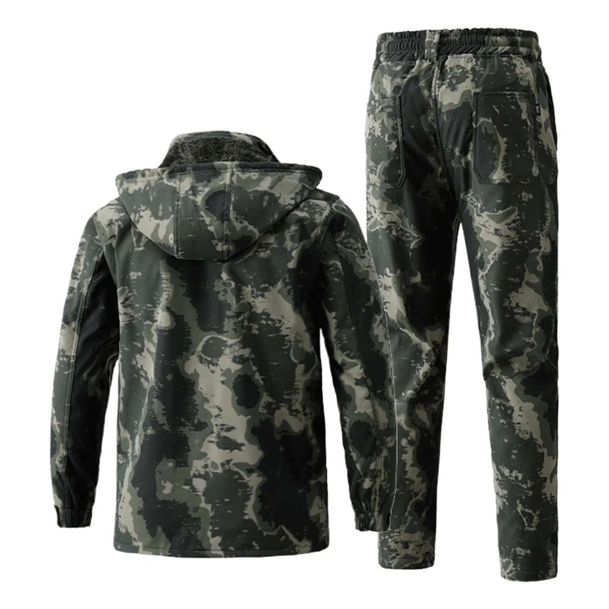 Tuta da Sci Outdoor da Uomo 2 Pezzi Tute Snowboard Tuta Combattimento Abbigliamento Militare Moda Invernale Impermeabile Mantieni Caldo Giacca Sci + Set Pantaloni Neve Sportiva
