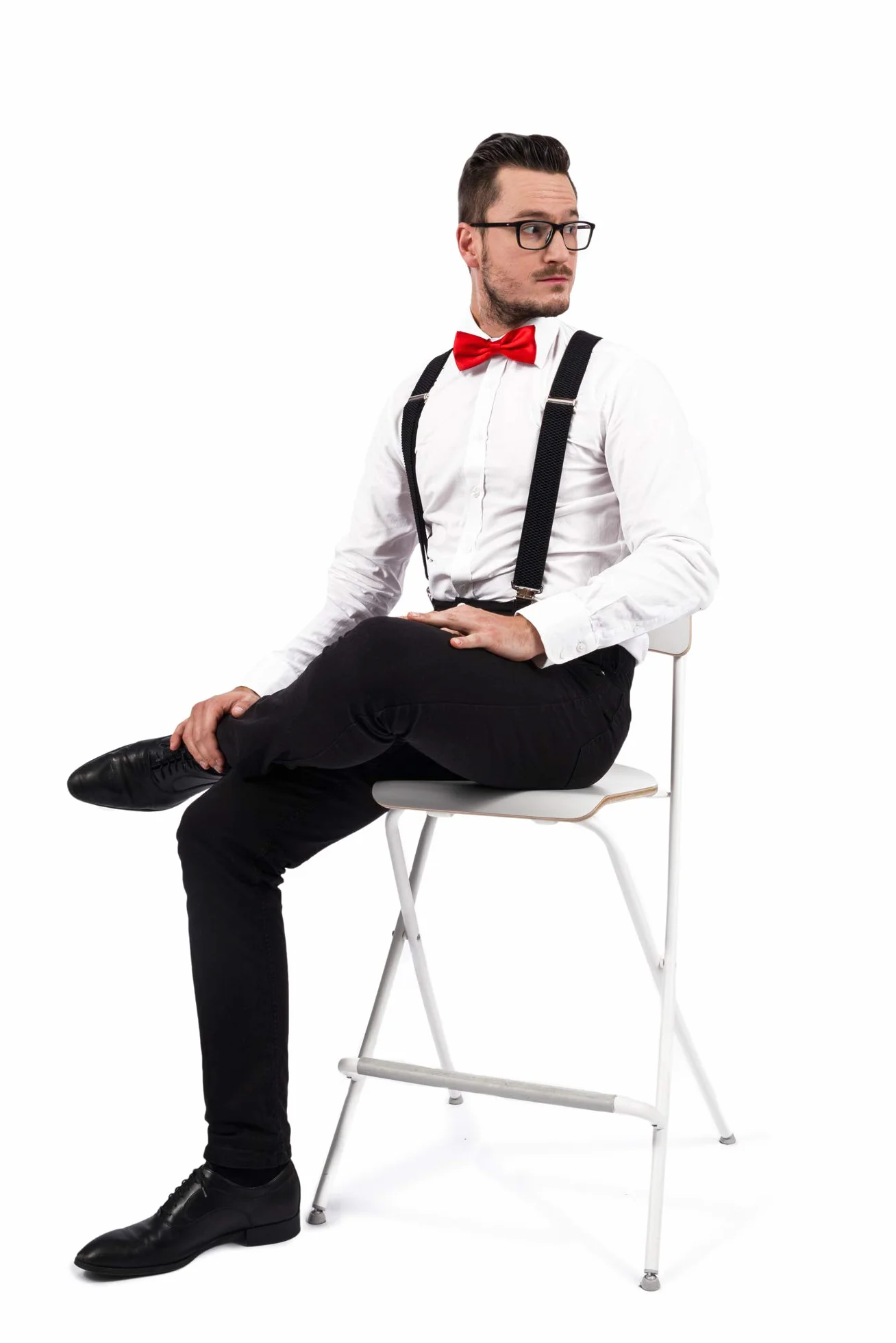 Decalen Bretelle da uomo larghe 4 cm con 4 clip in metallo molto resistenti, taglia unica per uomini e donne, regolabili ed elastiche X Style