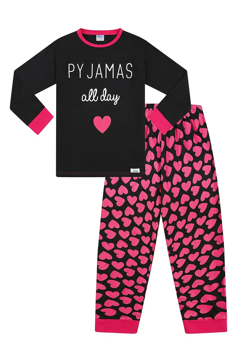 thepyjamafactory Pyjamas all Day Ragazze Lungo Cotone Pigiama Pjs per Bambini