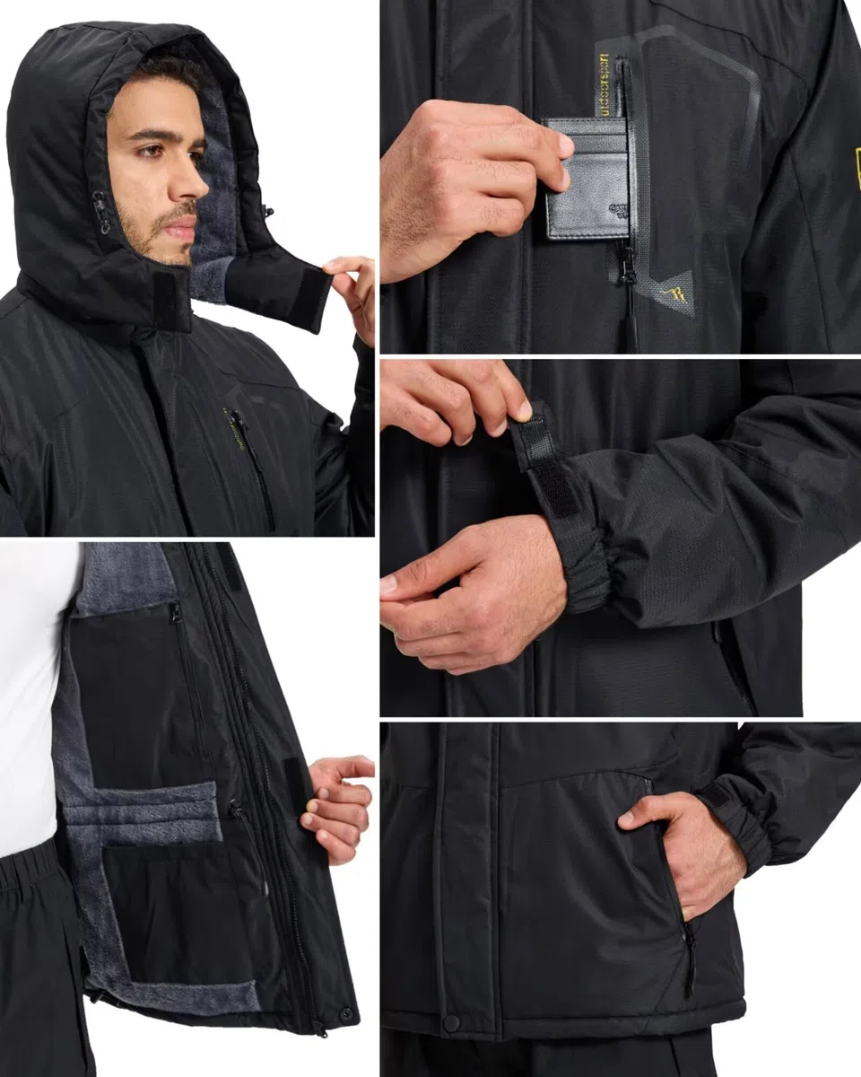 Giacca Uomo Impermeabile Giacche con Cappuccio Rimovibile
