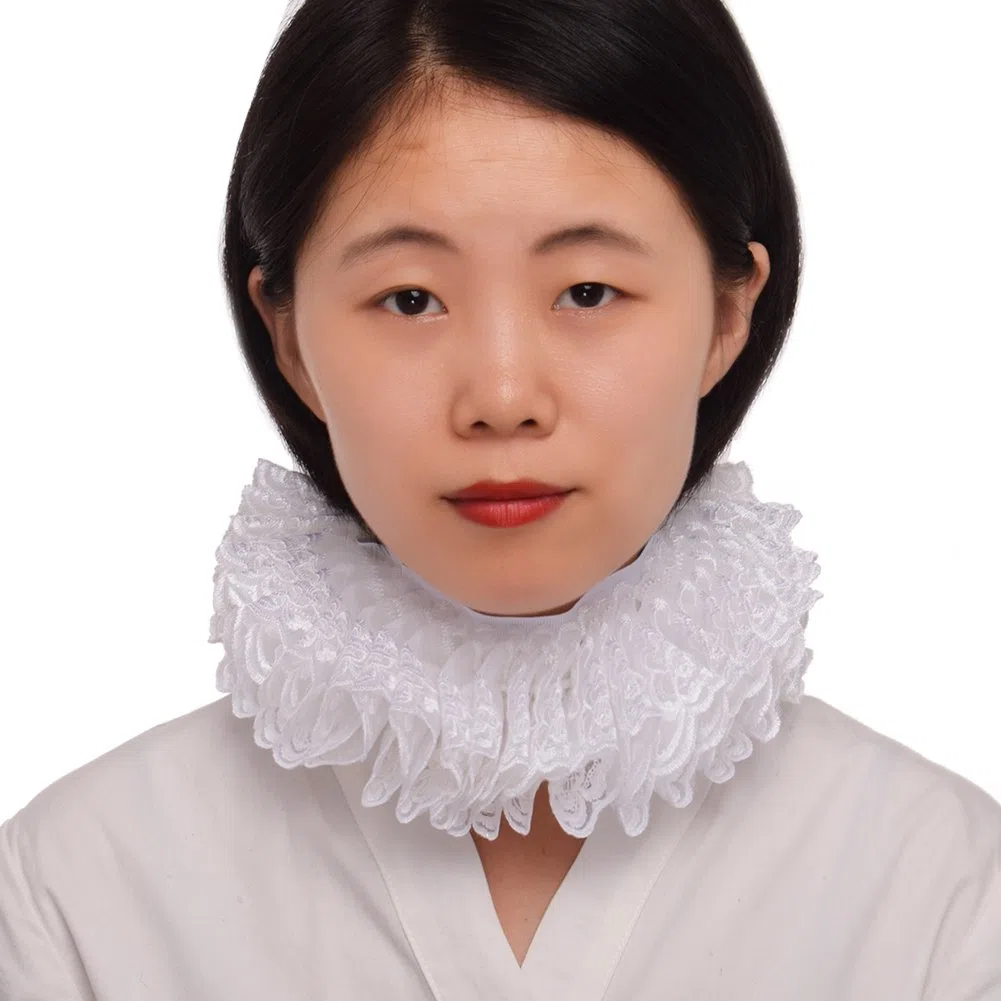 BLESSUME Annata Rinascimento Collo Gorgiera Arruffato Collare Elisabettiano Cosplay Collare