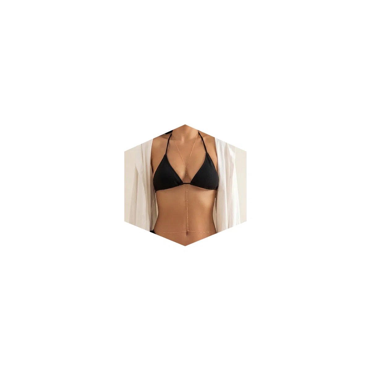 Body Chain donna placcata oro 14K,Cintura gioiello donna Regolabile con design a strati,Belly chain e Waist chain per bikini spiaggia e festival