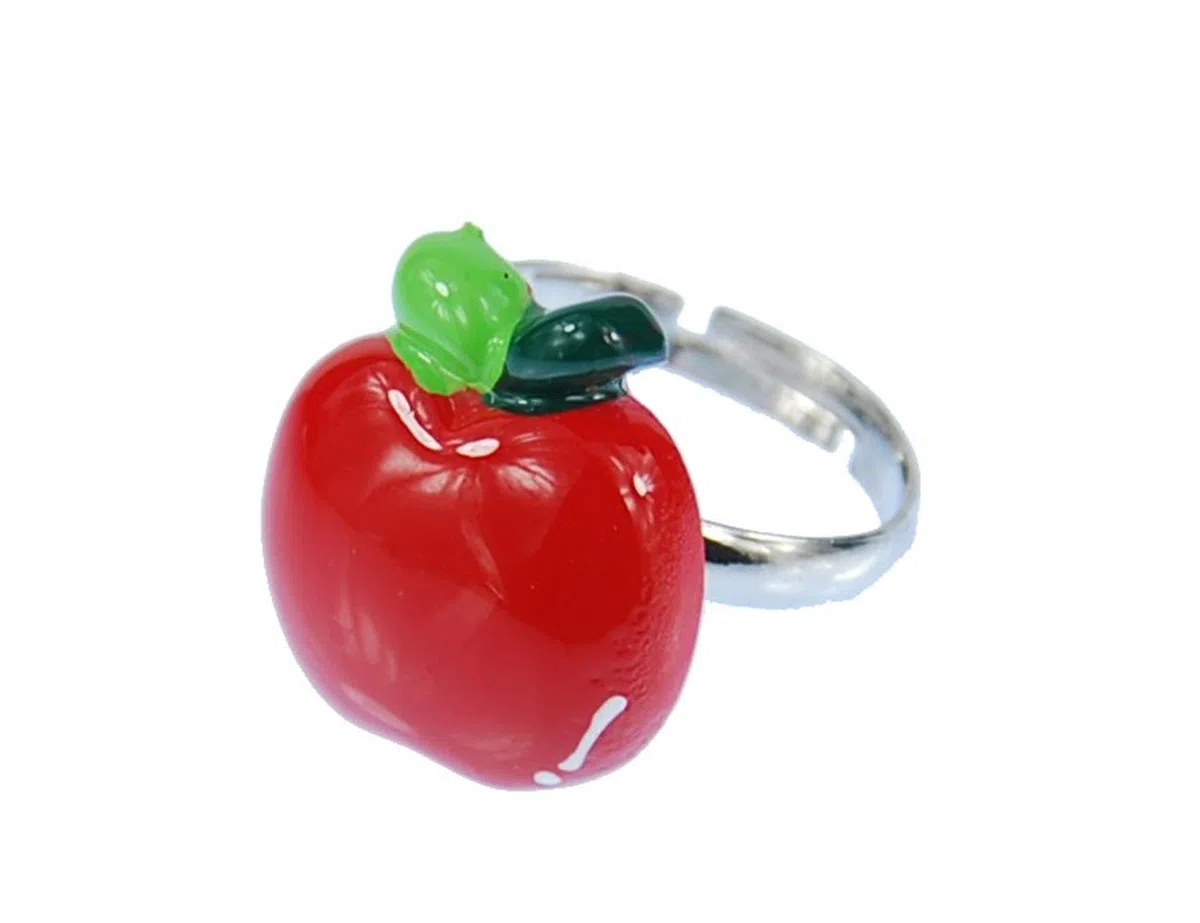 Miniblings Mela Frutta Frutta Ring - Mela Frutta Frutta - Anello di barretta dei monili I Fatto a Mano movente Ho Formato Una Regolabile