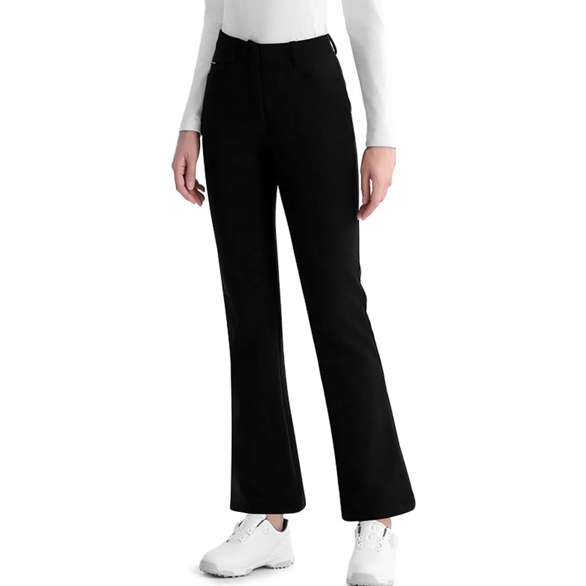Pantaloni da Golf da Donna, Pantaloni Invernali in Pile Caldo Svasati, Pantaloni da Jogging Elasticizzati da Lavoro