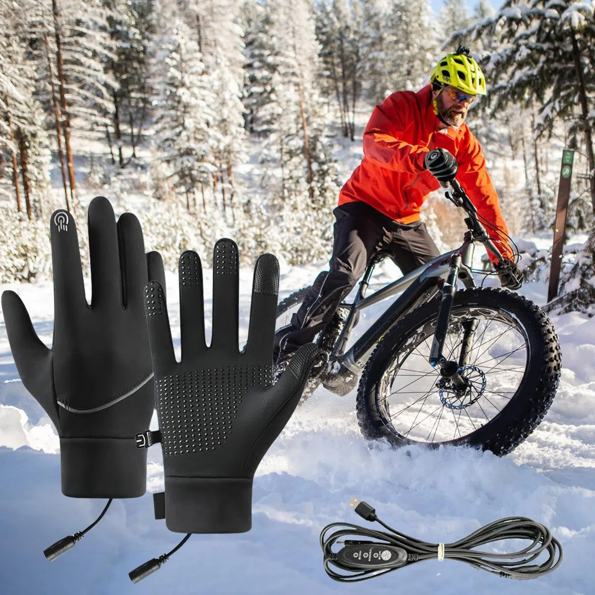 Guanti Riscaldati USB | Guanti Termici Per Mani Fredde In Nevicate E Climi Rigidi,Riscaldamani Temperatura Regolabile per Sport Trekking Snowboard Sci Campeggio Bici Equitazione