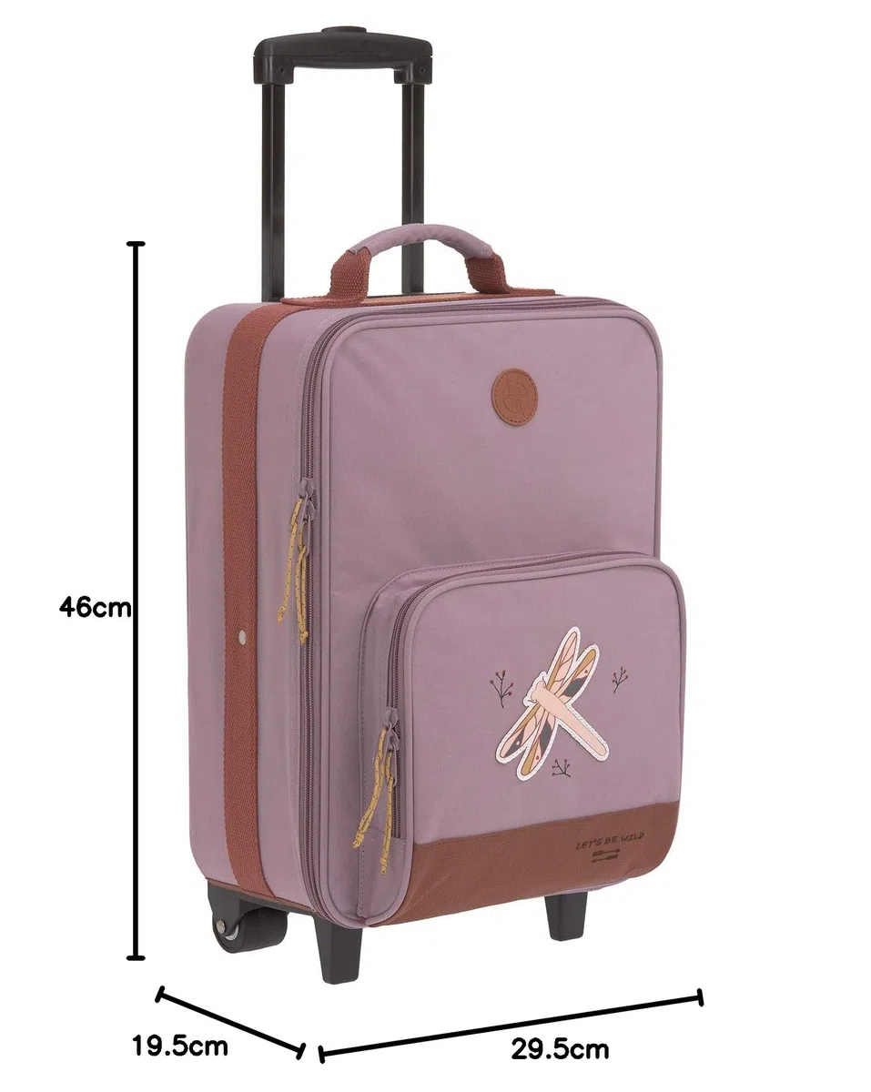 LÄSSIG Valigetta da viaggio per bambini con asta telescopica e ruote per bagaglio a mano/Trolley per bambini