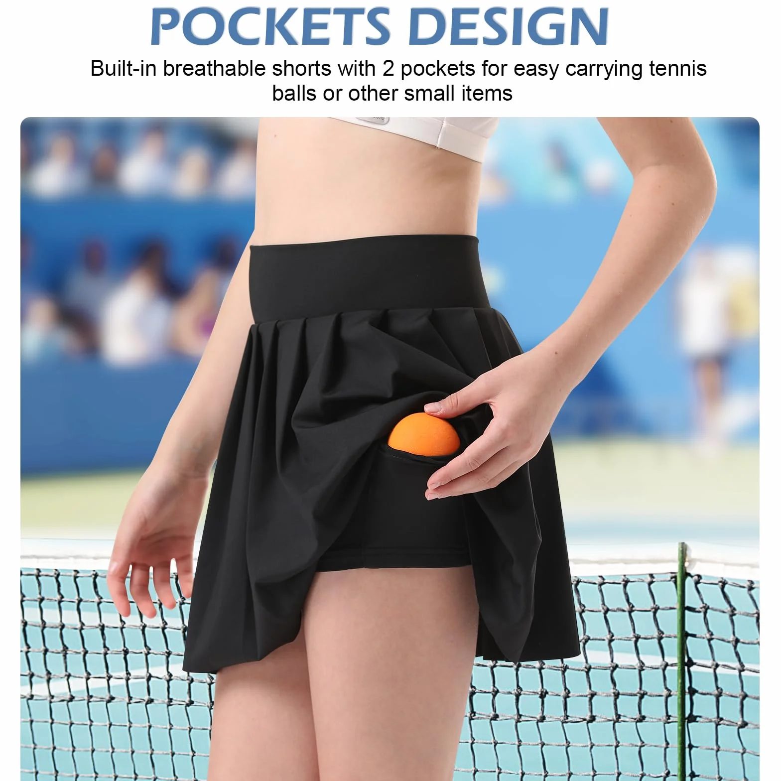 Bezioner Ragazze Gonna da Tennis, Gonna A Pieghe Sportiva con Tasche e Pantaloncini Interni,Gonna da Golf Uniforme Scolastica