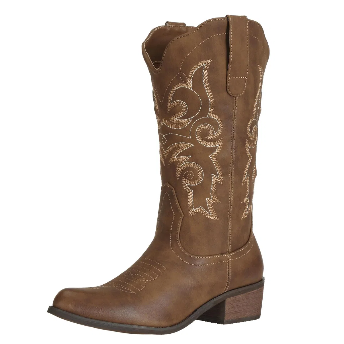 J's.o.l.e Stivali da cowboy da donna, in pelle, metà largo, per equitazione, stile western, per matrimoni