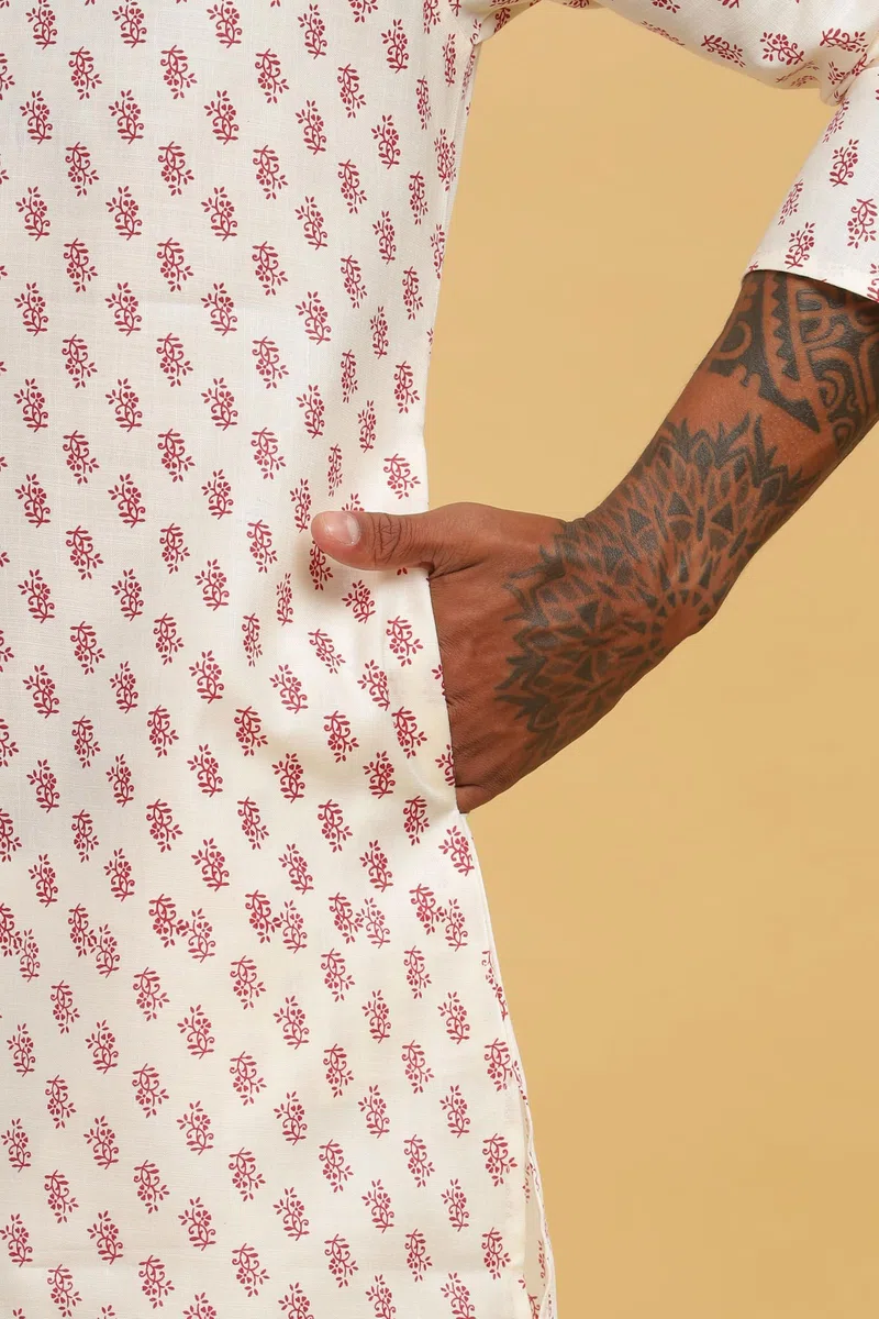 BE ACTIVE Kurta da uomo in cotone | Design tradizionale e raffinato | Kurta indiano | Kurta a maniche lunghe