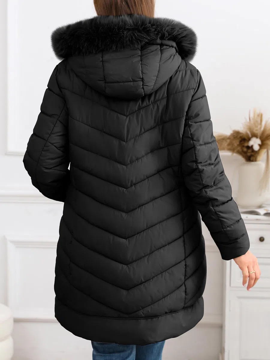 Geschallino Piumini da donna taglie forti Abbigliamento invernale trapuntato Cappotto con cappuccio e tasche